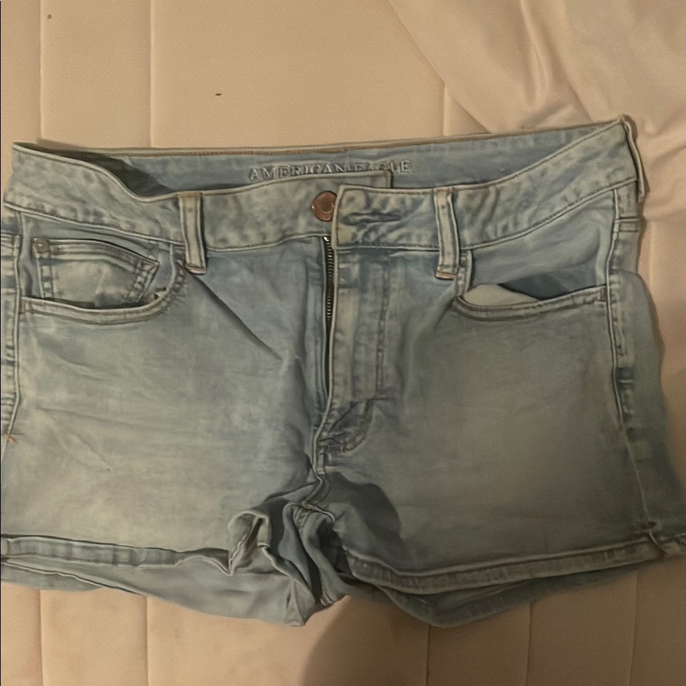 Light Blue Denim Shorts